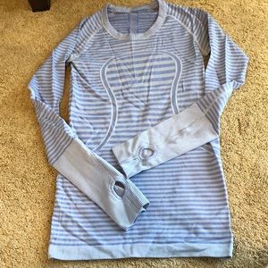 Lululemon striped swiftly long sleeve shirt